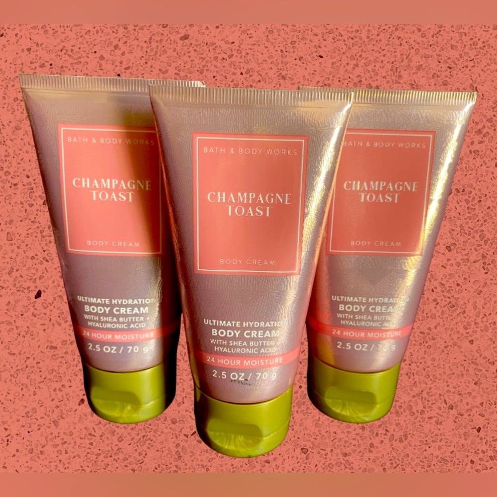 CHAMPAGNE TOAST Travel Size Ultimate Hydration Body Cream 2.5 oz - set of 3